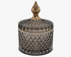 Liva Krukke med låg grå H.15 cm