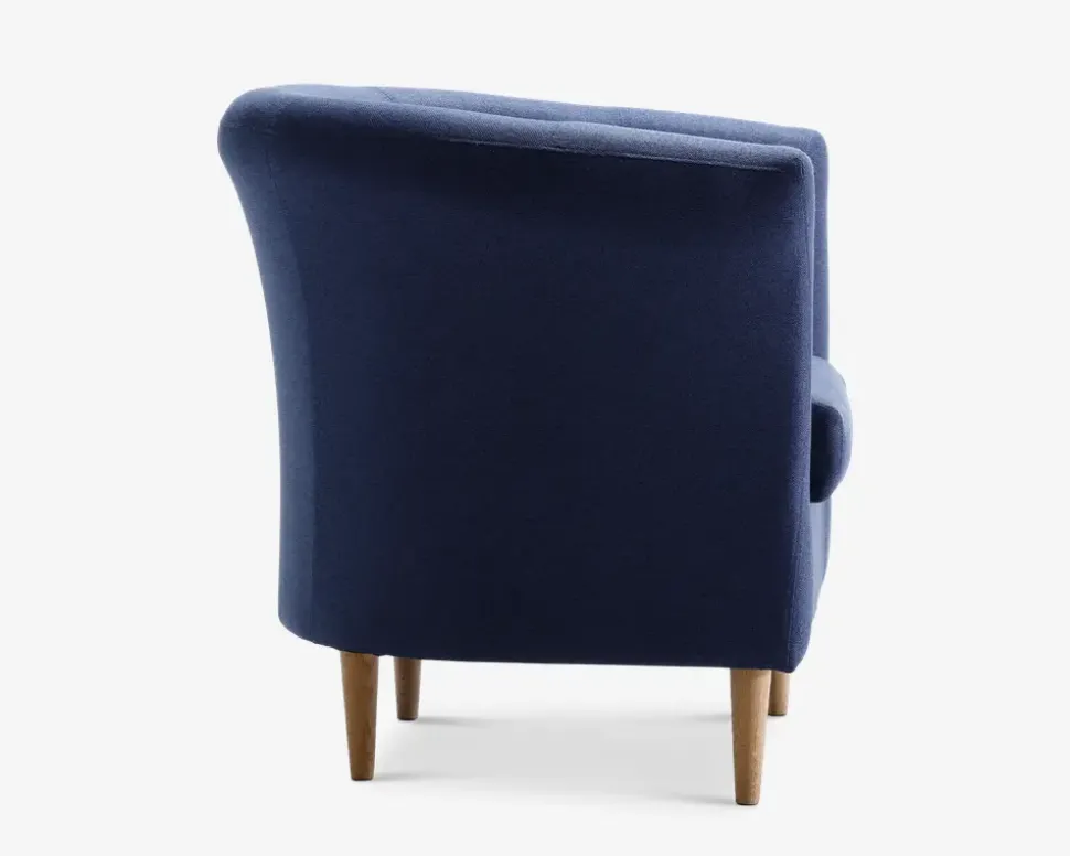 Lænestol Flash Blå Med Eg Ben