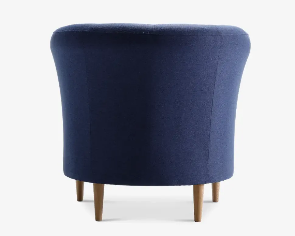 Lænestol Flash Blå Med Eg Ben