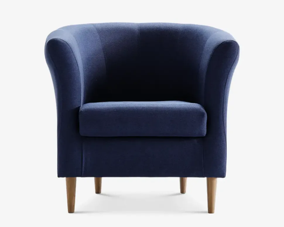 Lænestol Flash Blå Med Eg Ben