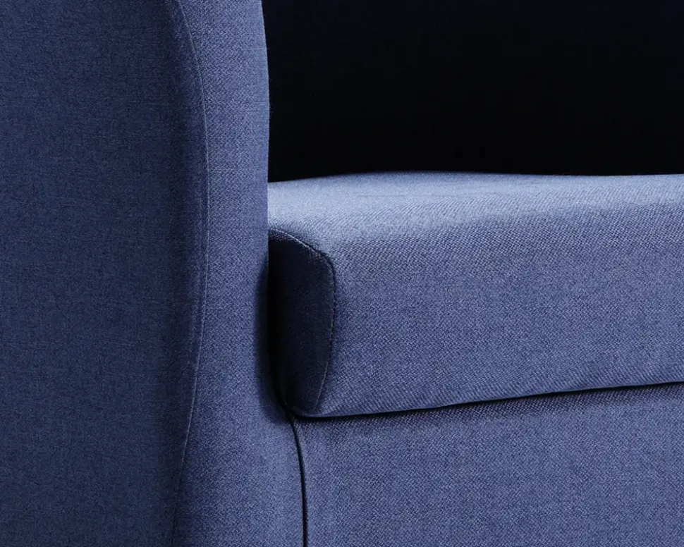 Lænestol Flash Blå Med Eg Ben