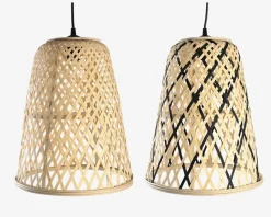 Loftlampe bambus 2 ass farver Ø.30 cm