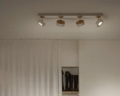 Loftlampe spot Pluto hvid L.69,8 cm