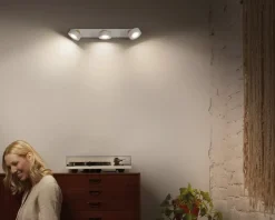 Loftlampe spot Pluto hvid L.49,8 cm