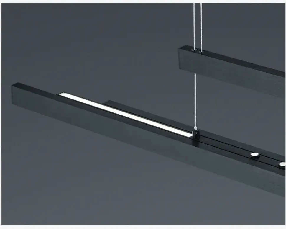 Loftlampe Trajan Sort L.150 cm