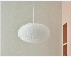 Loftlampe Villo Hvid Chiffon Ø.30 cm