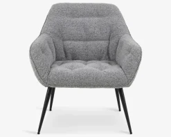 Loungestol grå møbelstof