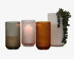 Lyngby vase glas amber H.20 cm