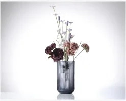 Lyngby vase glas blå H.20 cm