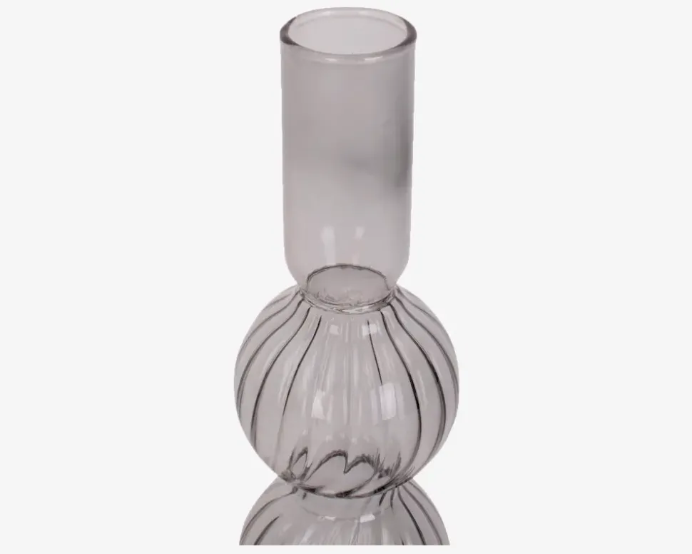 Lysestage Bubbles Sort H.16 cm