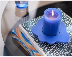 Lysestage Disree Blå 17x14cm