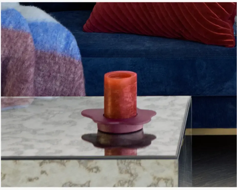 Lysestage Disree Lilla 17x14cm