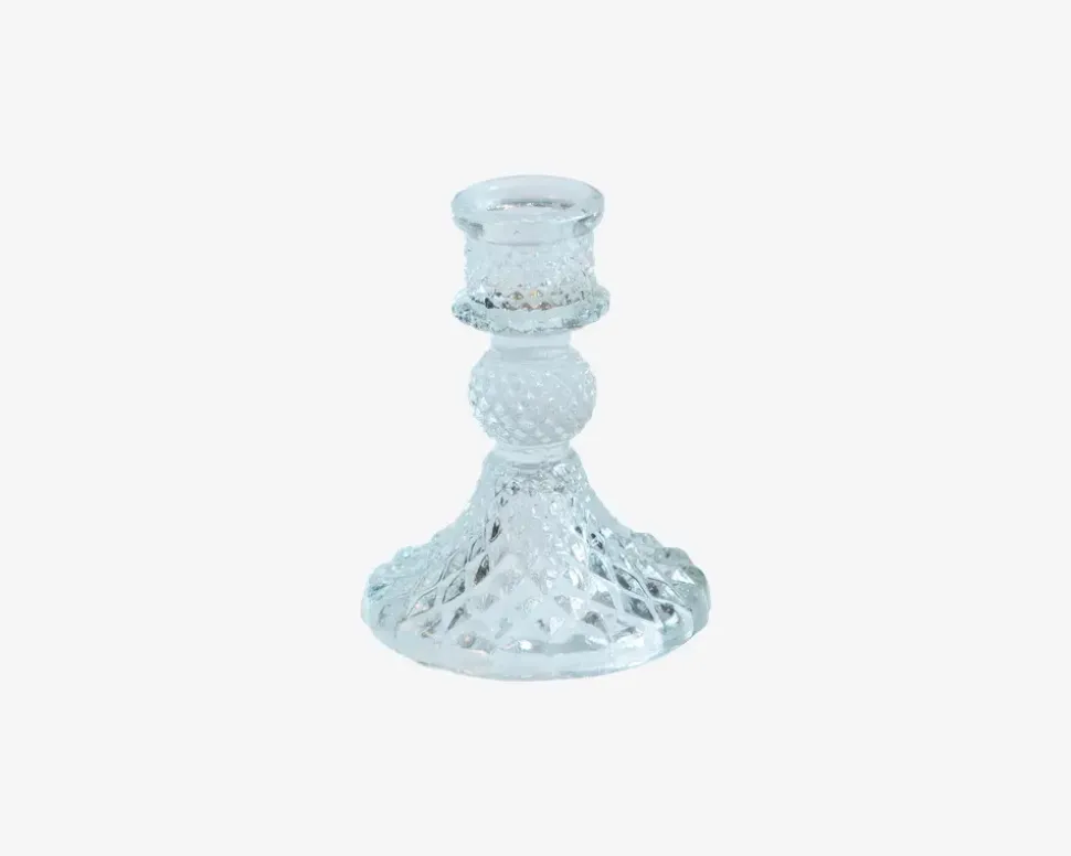 Lysestage Klar Glas H.11 cm