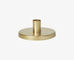 Lysestage Krone Metal Guld Ø.11 cm