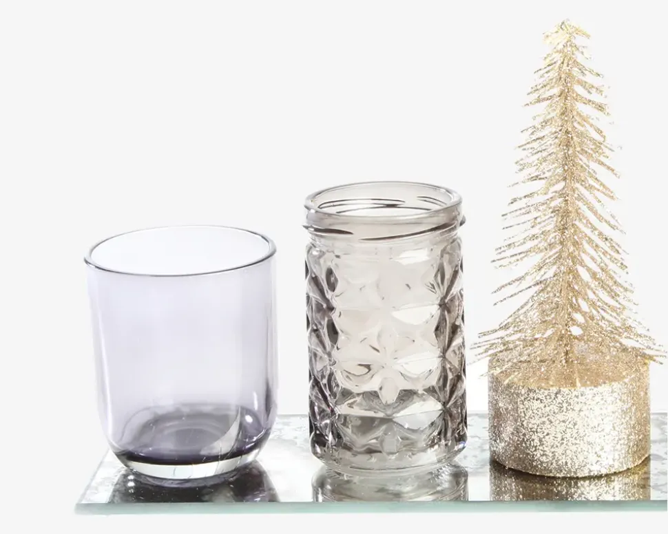 Lysestager på Spejl Champagne