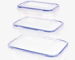 Madopbevaring firkantet sæt 3 stk.