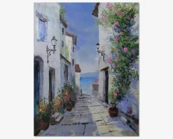 Maleri huse/hav 80x100 cm