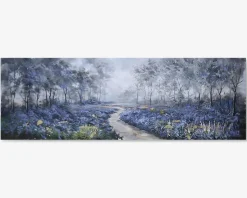 Maleri sti/træer 50x150 cm