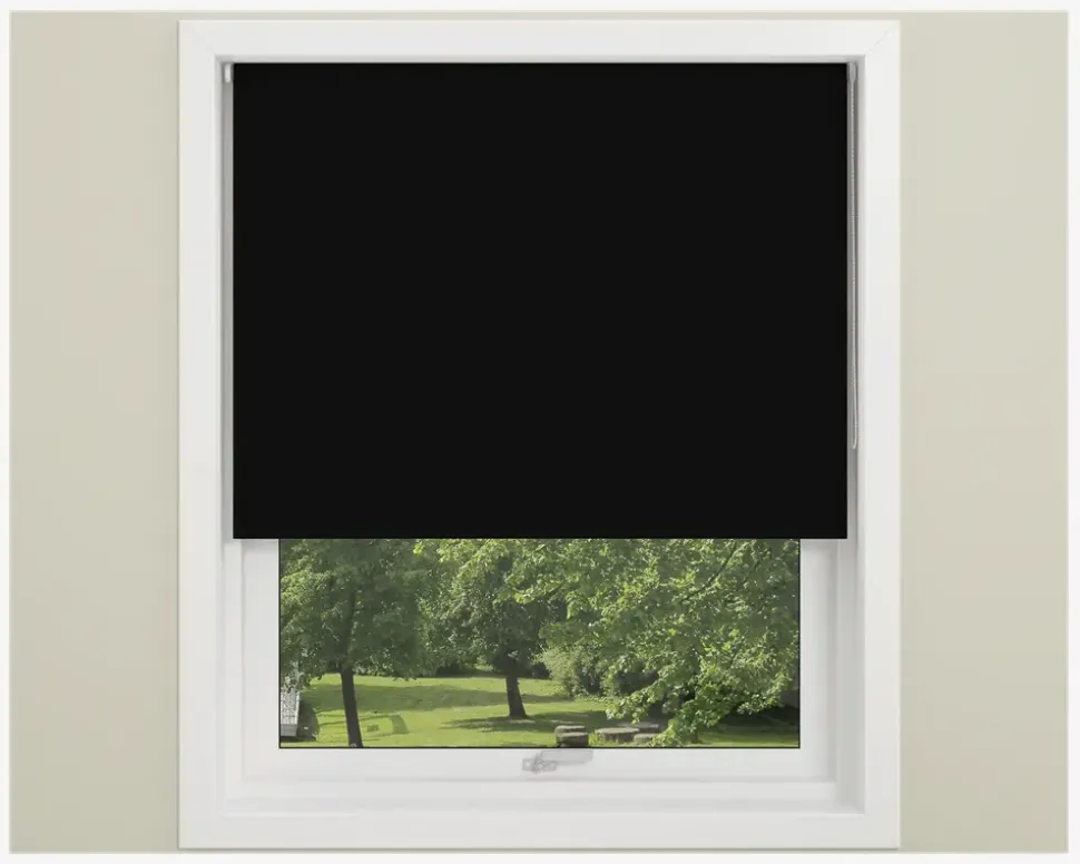 MørkL. Uni m. Kæde 90x210 cm Sort