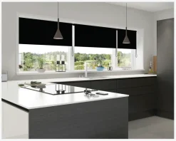 MørkL. Uni m. Kæde 90x210 cm Sort