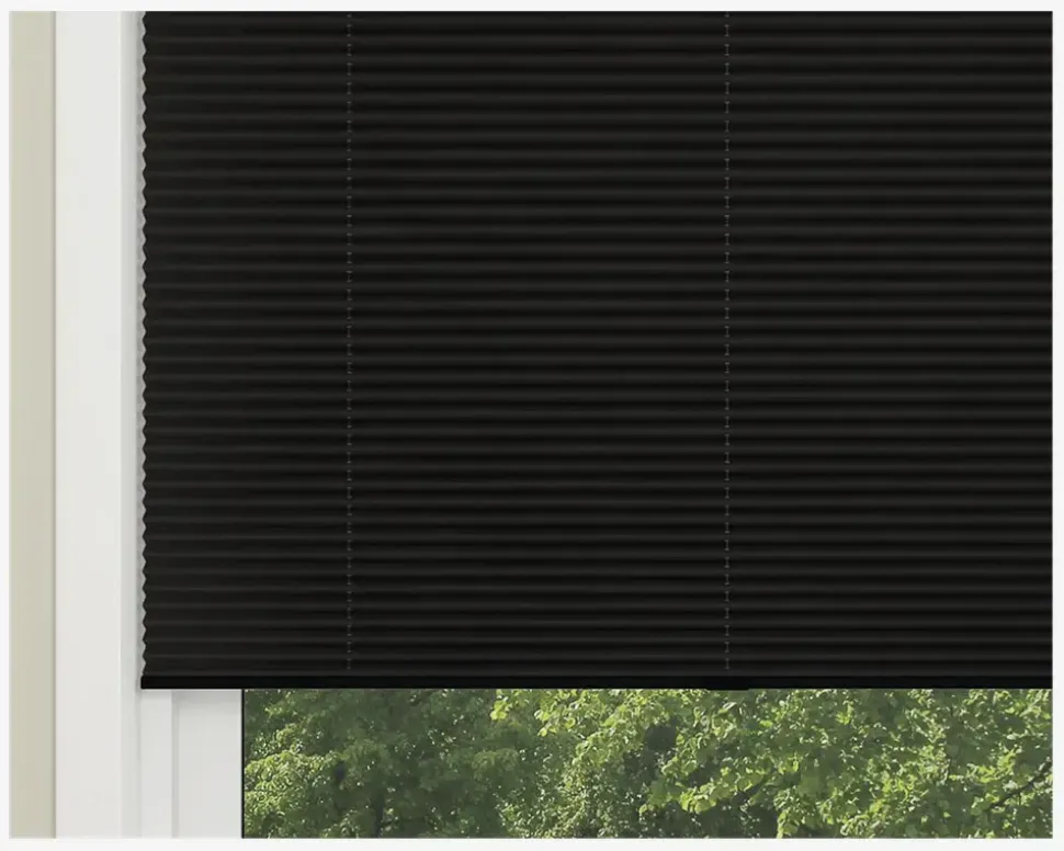 Mørk.Plisse Touch 100x160 cm Sort