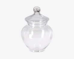 Opbevaringskrukke Med Låg Glas H.19 cm