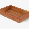 Organiserings bakke akacietræ 23x15 cm