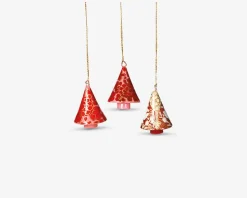 Ornament juletræ m/mønster ass H.5 cm