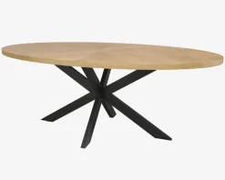 Ovalt spisebord i eg finer