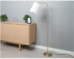 Peak Gulvlampe Plast Messing H.145 cm