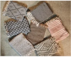 Plaid Med Mønster Camel/Natur 130x170