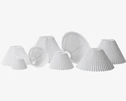 Plisseskærm Hvid 17 cm