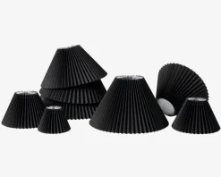 Plisseskærm Sort 27 cm