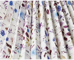 Plisséskærm Blomster Blå 21 cm