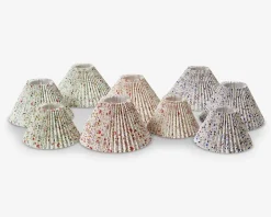 Plisséskærm Blomster Grøn 17 cm