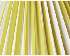 Plisséskærm Stribet Gul/Hvid 21 cm