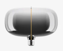 Pære Vintage ellipse røgfarvet E27 H.16,5 cm