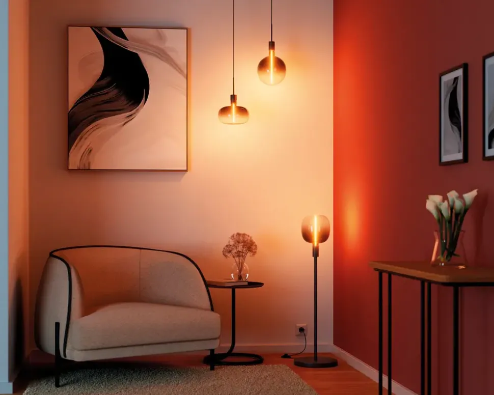 Pære Vintage ellipse smoke E27 H.21 cm