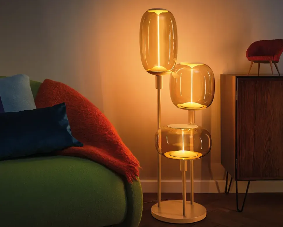 Pære Vintage oval guld E27 H.37 cm