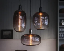 Pære Vintage oval røgfarvet E27 H.23,7 cm