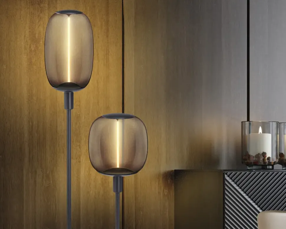 Pære Vintage oval røgfarvet E27 H.23,7 cm