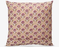 Pude blomster mønster lyserød 45x45 cm