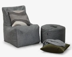 Puf til sækkestol grå