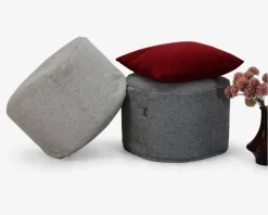 Puf til sækkestol grå