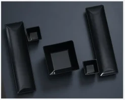 Quadro Tallerken Rektangulær 30x8 cm Sort