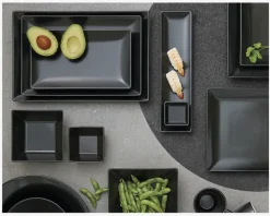 Quadro Tallerken Rektangulær 30x8 cm Sort