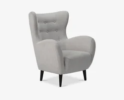 Øreklapstol Inkl. Fodskammel beige