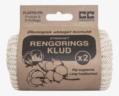 Rengøringsklude øko bomuld 2stk.