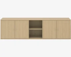 Reol Mistral 5 sekt. m/4 Døre Eg