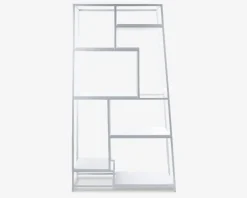 Reol skrå hvid/hvid 102x178 cm